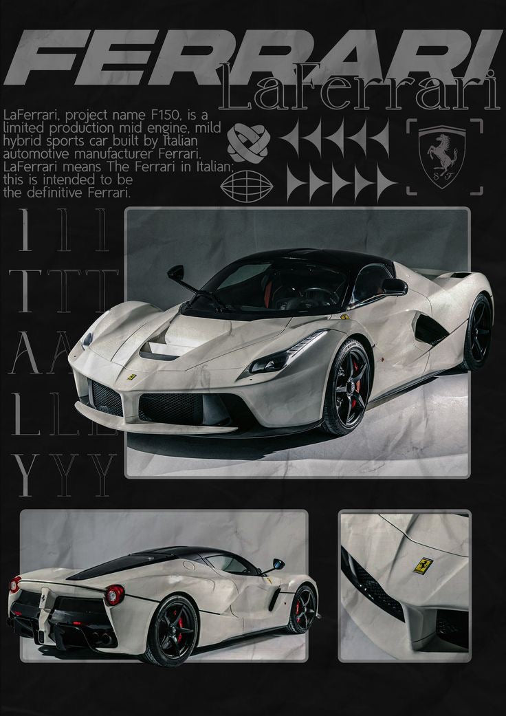 Ferrari collage poster 30x40