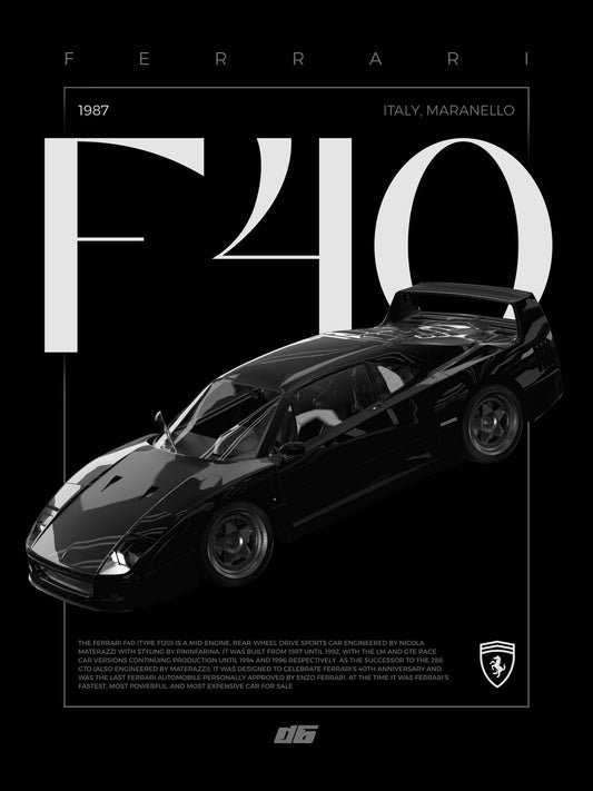 Ferrari F40 poster 30x40